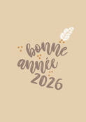 bonne année 2026 sur fond beige élégant